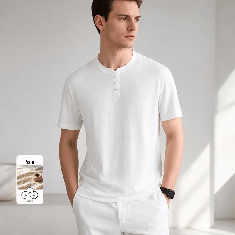 VEE KELLEN Men's Summer Breathable Round Neck T-Shirt