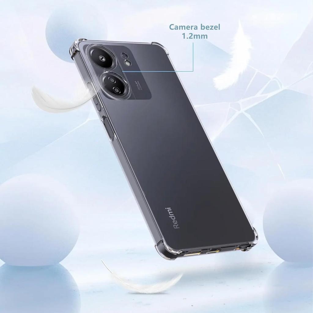 Légzsák ütésálló TPU tok Xiaomi Redmi 13C 12C 12 5G 11A 10 10C 10A 9C 9A 9 Átlátszó védő Ultra vékony átlátszó teljes védőburkolathoz