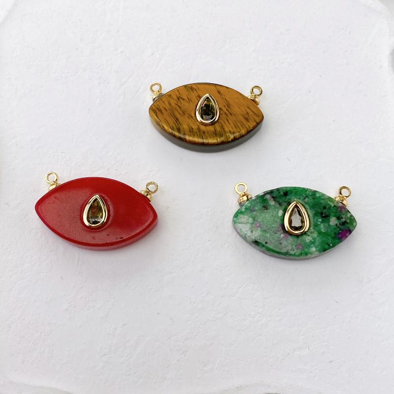 Pingente de Pedras Coloridas Para Suprimentos de Fabricação de Joias Brinco Colar Pulseira Chaveiro Acessórios DIY