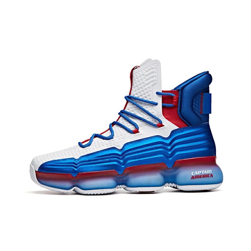 Anta Shock Absorbing Non-Slip Durable High-Top Basketball Shoes Men Sneakers Royal-Blue 91941160-4