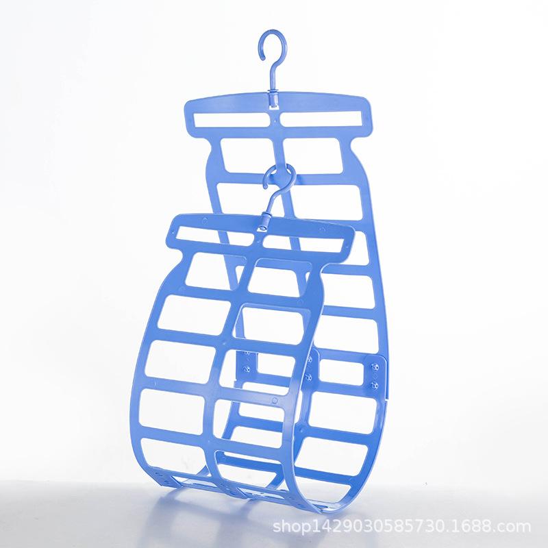 

2024 Новая Креативная Сушилка для Подушек, Подвесная Вешалка, Пластиковая Многофункциональная Сушилка с Двойным Крючком, Стойка для Плюшевых Игрушек, Одежда синий
