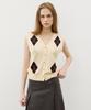 CITYBREEZE Argyle V-Neck Knit Vest_Beige