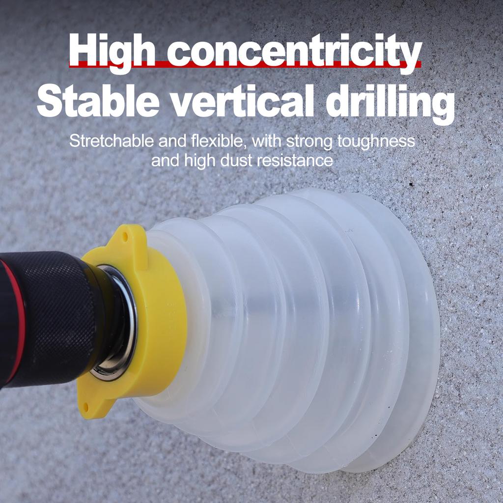 Drill Dust Cover Collector Scalable Rubber Dustproof Dust Bowl Device Power Tool Utility Accessories for Electric Hammer