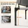 Elevated Dog Bed Tent with Canopy, 3-Sided Textilene, Carrying Bag, 122 X 92 X 94 Cm, Light Grey