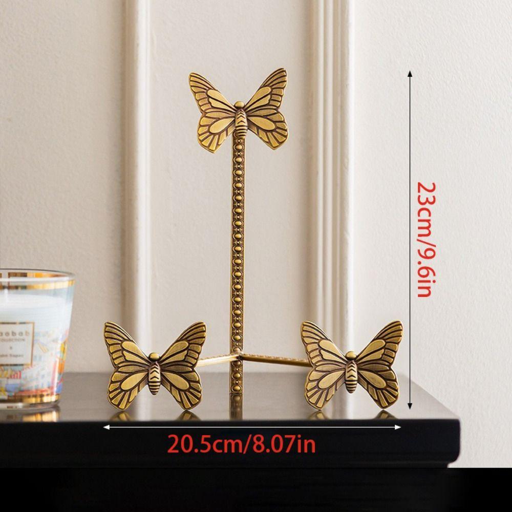Vintage Design Gold Decorative Easel Butterfly-shaped Display Rack  Living Room Decor