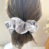 Elástico de Cabelo Feminino Cor Pura Estampa de Camélia Alta Elasticidade Corda de Cabelo Cetim Liso Scrunchy de Cabelo Acessório de Cabelo Sem Danos