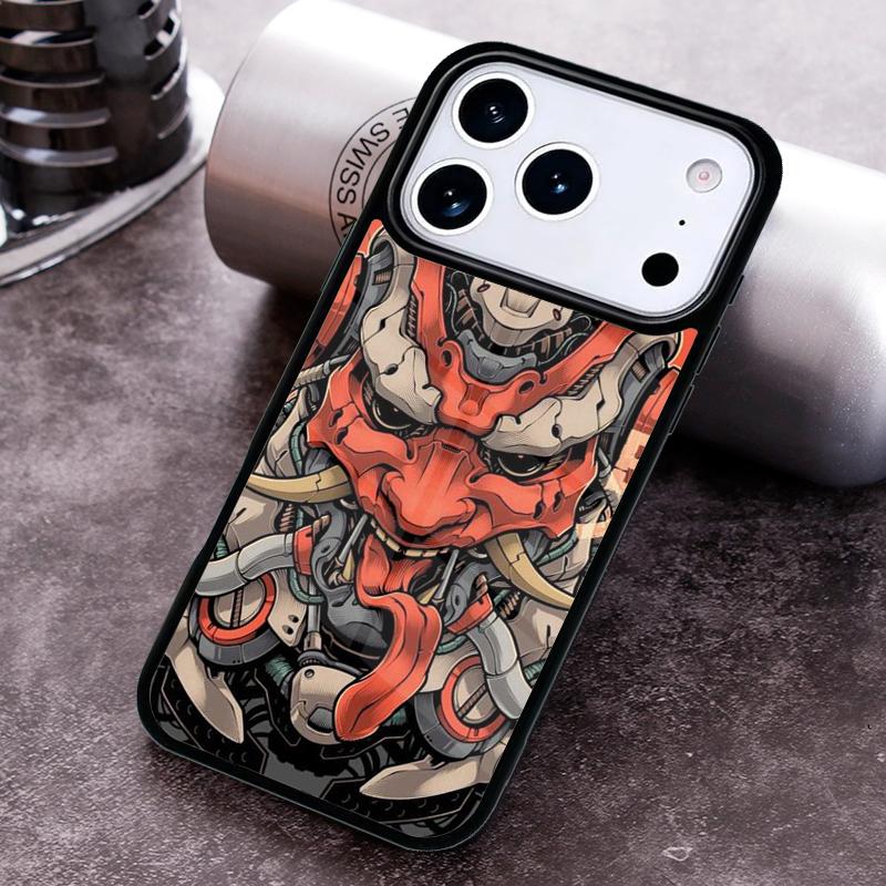 Oni Mask Phone Case for iPhone 17 16 15 Pro Max Air 14 13 12 11 Plus Shockproof Capa Cover