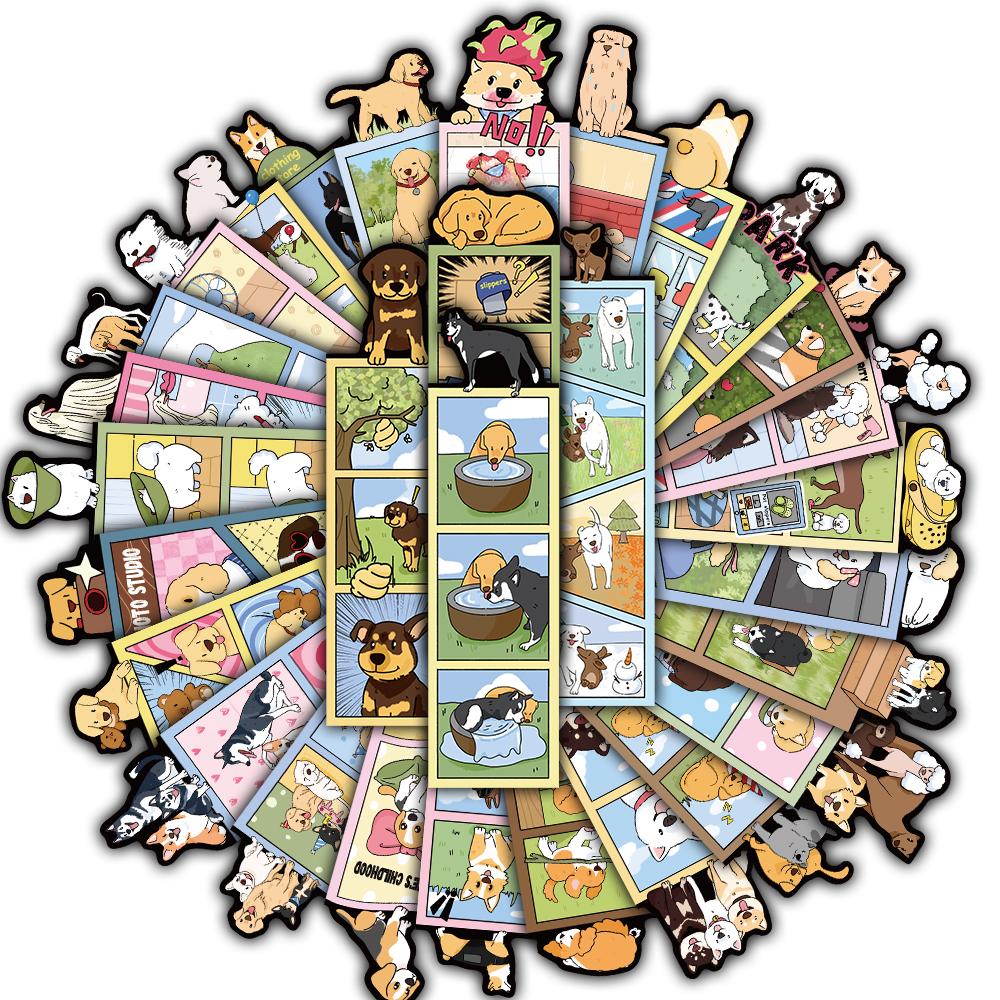 

30PCS Dog World Bookmarks Nostalgia Reading Laptop Luggage Book cofoer Graffiti Community Dormitory Scrapbooking Bookmarks