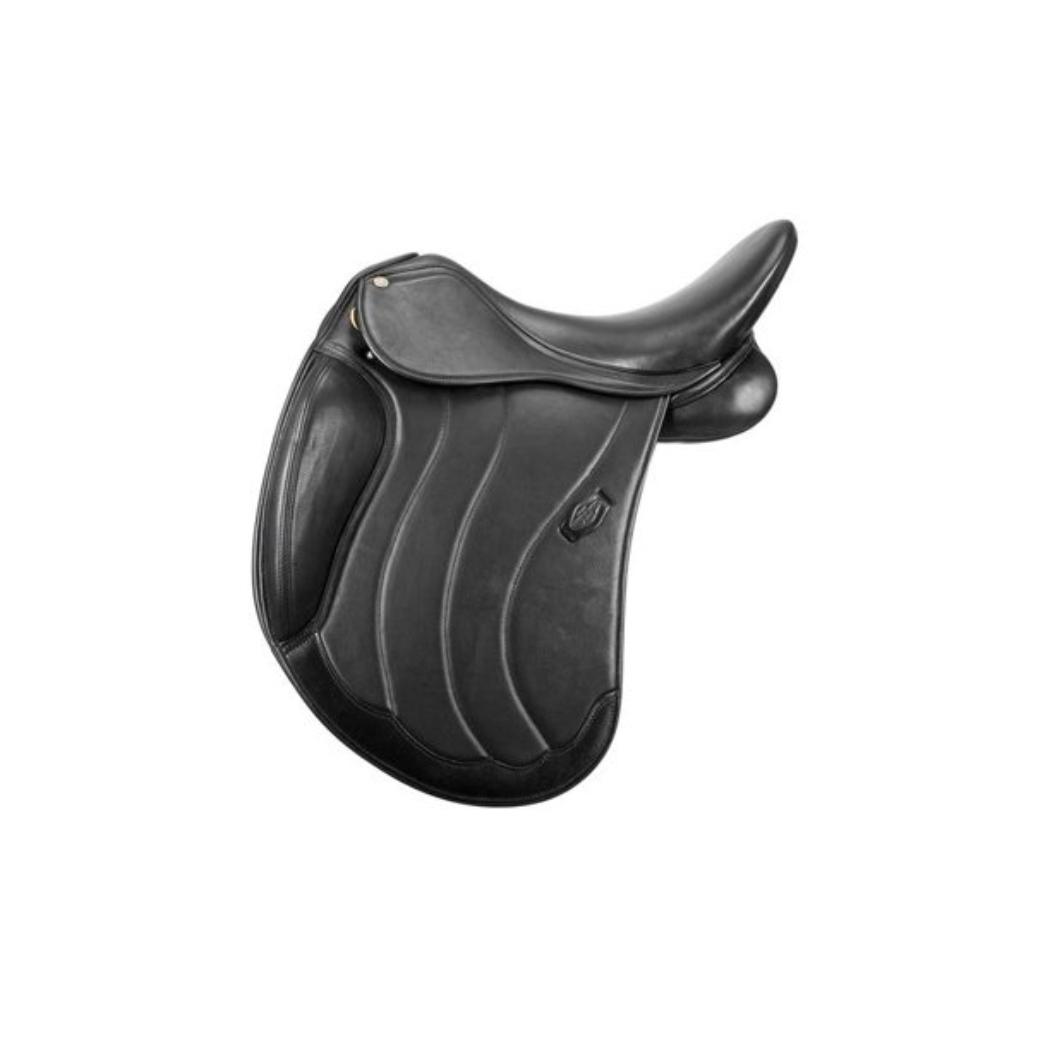 Premium Leather Dressage Monoflap Changeable Gullets Saddle Wide Horse Saddle 17 Inch чёрный