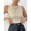Women Fashion Sequins Slim Fit Sleeveless Cropped Casual Tank Top
