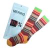 Colorful Striped 100% Merino Wool Knee-High Socks for Men & Women - Warm Autumn/Winter Wear