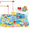 Kindergarten Magnetic Building Blocks & Fishing Game Set: Educational Toys for Parent-Child Interaction