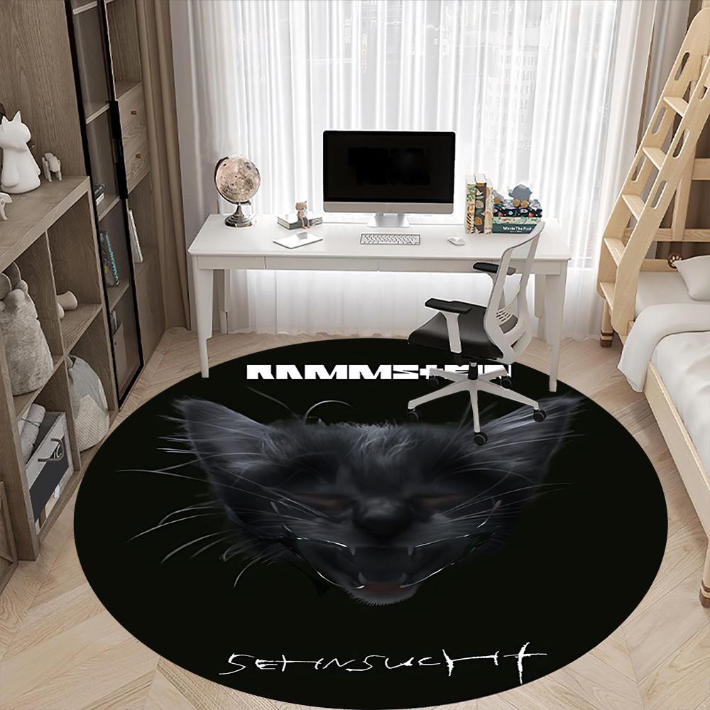 1pc Rammstein Carpet, Round Non-Slip Durable Large Size Office Carpet, Suitable for Office,yy250908076