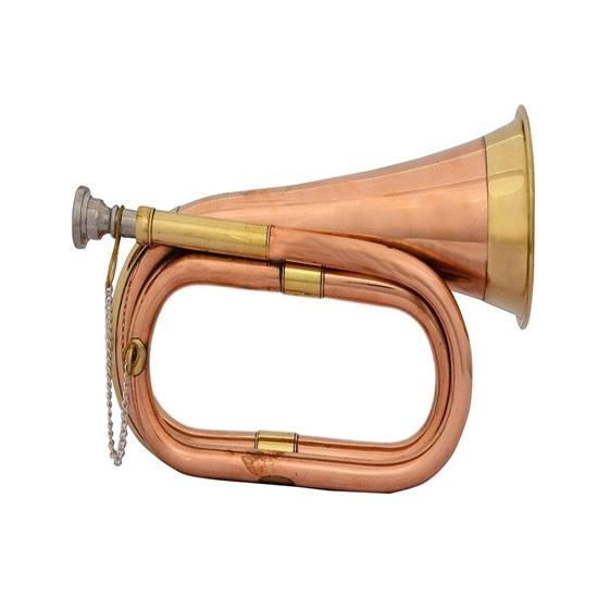 Solid Copper Brass Bugle To Play Decorative Musical Instrument Classic Style Gift Bugle with Mouthpiece for School Band Cavalry Beginner
