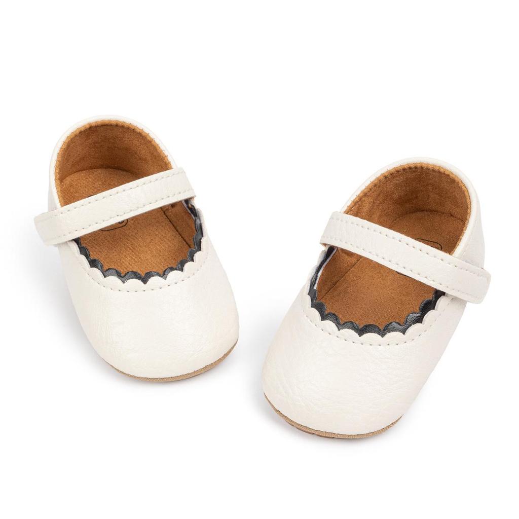 Baby Princess Shoes 0-1 Year, Soft Non-slip PU Leather with Bowknot, Suitable for Spring/Autumn.