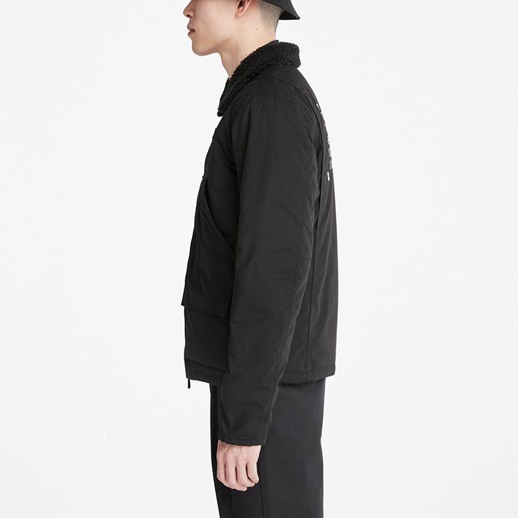 Timberland Lässige Warme Leichte Gesteppte Fleece Uni Wasserabweisende Jacke Herrenjacken Schwarz A5VD5-001