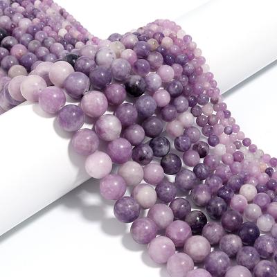 Natural Lilac Stone Beads 4 6 8 10 12mm Purple Round Loose Spacer Beads For Jewelry Making DIY Bracelets Necklace Accessories