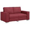 2 Seater Sofa In Wine Red 160 Cm Faux Leather