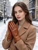 Fashion Women's Gloves Color Sheepskin Winter Warm Thin Touch Screen Gloves High Quality