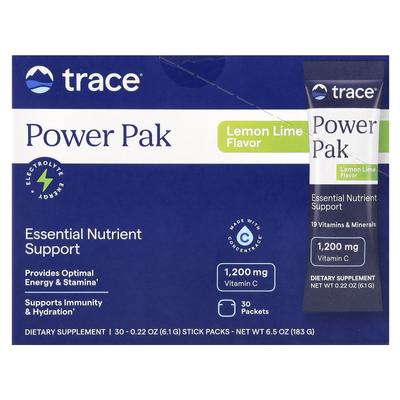 Trace, Power Pack, Lemon Lime, 30 balení tyčiniek, 0,22 oz (6,1 g) každý