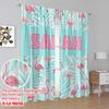 2pcs,2D plane printing Light Filtering Curtains FlamingoPalms Polyester Fabric (without rod) All Seasons Perfect for Bedroom