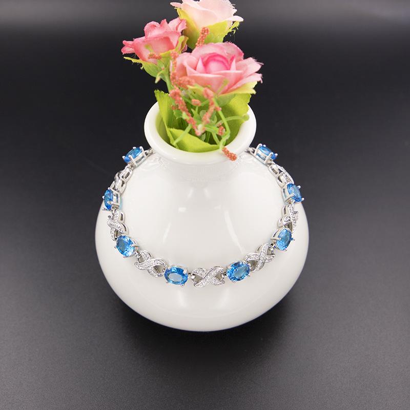 Daily Commuting Versatile Colorful Treasure Bracelet for Women European and American Inlaid Zircon Bracelet That Does Not Fade