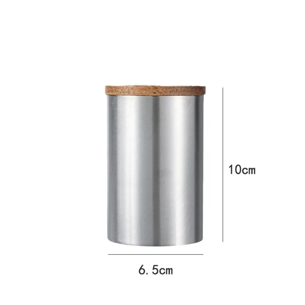 New 304 Stainless Steel Tea Canister Mini Durable Coffee Storage Tins Can Universal Powder Canister for Matcha Powder