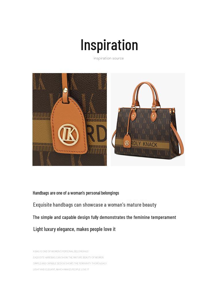 Retro Print Large Capacity Versatile Handbag and Shoulder Tote