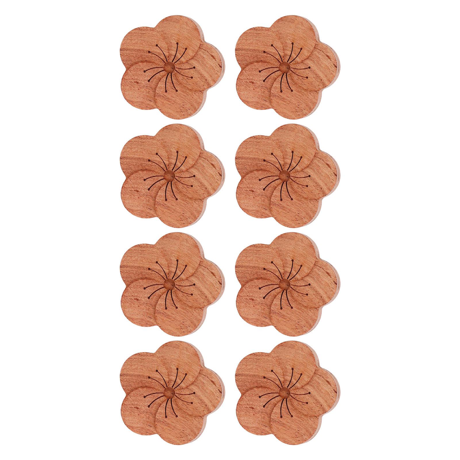 

8 шт. Автомобильный диффузор с эфирным маслом в форме цветка сливы, простой компактный, из розового дерева, ароматический диффузор