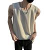 Men's Ice Silk Textured Sports Tank Top - Loose Fit Summer Sleeveless Camisole for Fitness