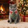 Cute Snowman Dog Accessories Christmas Bandana, Pet Triangular Scarf, Tree Patterns, Festive Apparel for Adjustable Bandana Bib Cats, Small