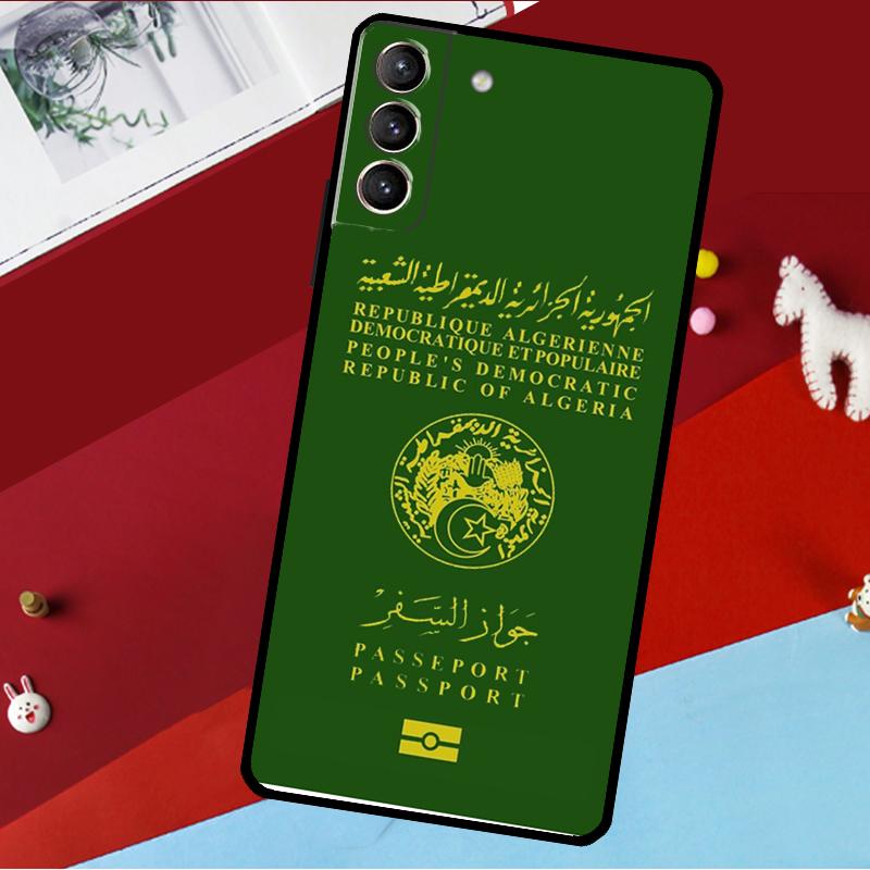 Algerian Passport Funda For Samsung Galaxy S26 S25 S24 S21 S22 S20 Ultra S9 S10 Plus S23 FE S25 FE Phone Case
