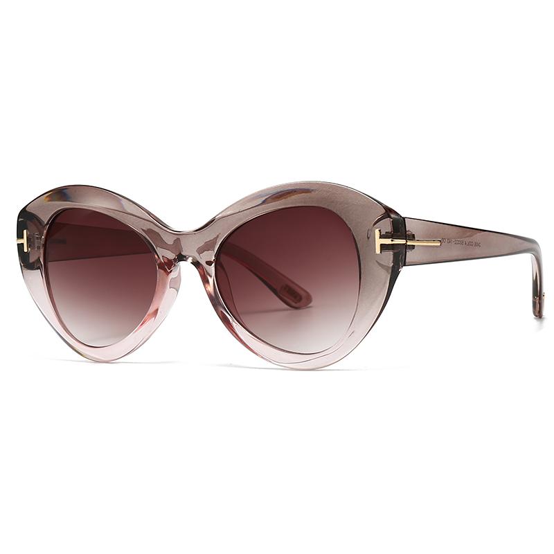 Trendy Modern Charm Sunglasses Polygonal Catwalk T-Shaped Sunglasses 2408