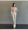 South Korea Dongdaemun Women's Slim Fit High Waist Flared Pants - Slimming & Leg-Lengthening Casual Trousers