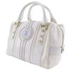 Celine Mini Boston Handbag 2004 Athens Olympics Limited White Nylon Canvas/leather Women Used