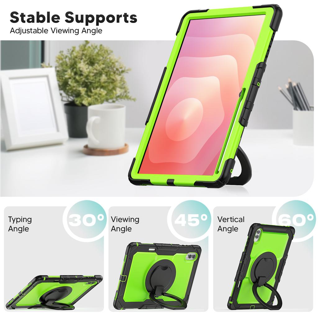 360 Rotating Handle Grip Case For Samsung Galaxy Tab S11 Ultra 2025 14.6" SM-X930 X936 Rugged Stand Cover With Shoulder Strap