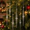 12-Piece Multicolor Acrylic Icicle Tree Ornaments