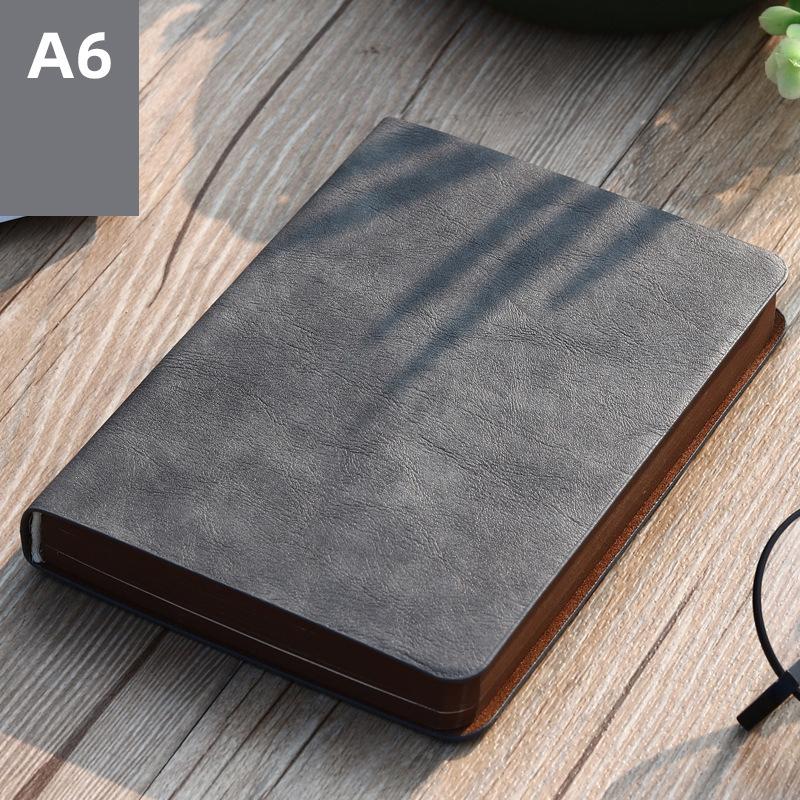 

A6 Retro Style Pocket Type Mini Notebook Stamping Process Artificial PU Leather Writing Book Portable Notepad Office Bookkeeping A6 зола сірий колір