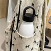 Cute Bow Print Corduroy Backpack for Women Casual Daypack Travel School Bag with Multi Pockets