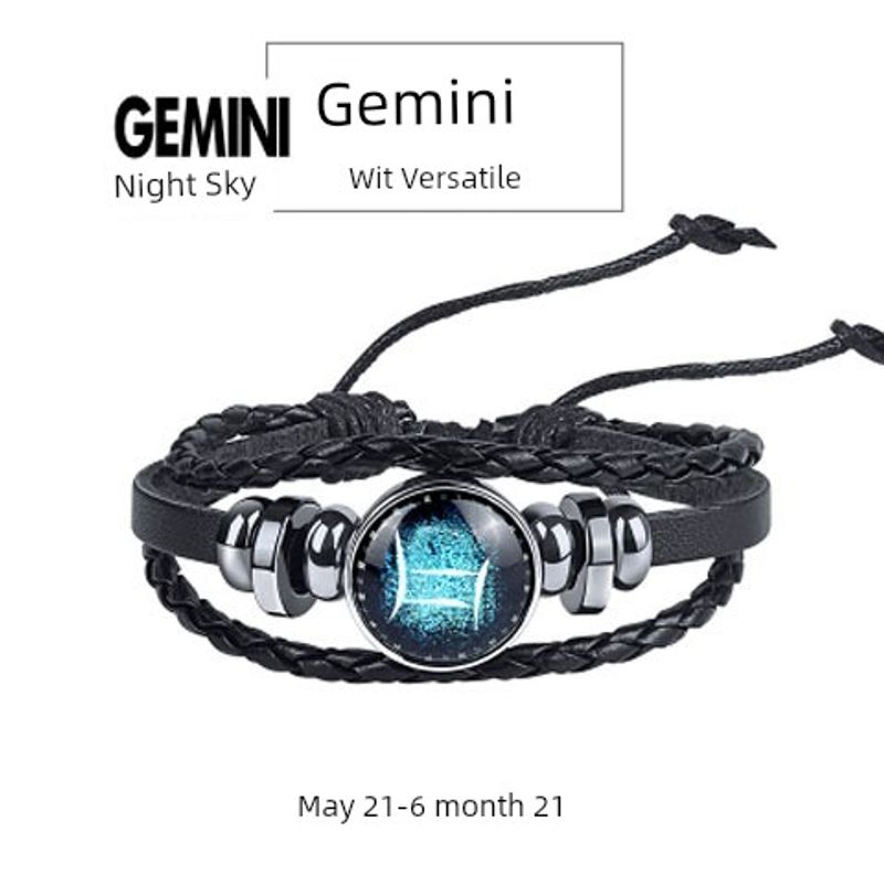 

Подарок на день рождения Парные браслеты Браслет для парня Первый Женский Персонализированный браслет Простой Модник Мужской Светящийся браслет Luminous Gemini