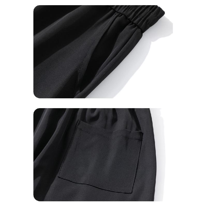Men's Ice Silk Wide-Leg Pants, Summer Thin Style, 2026 New Versatile Floor-Length Straight Casual Trousers