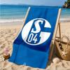 Toalha de Praia Estrela Brilhante do FC Schalke, Secagem Rápida, Fácil de Cuidar, Adequada tanto para Fitness quanto para Férias na Praia, Essencial Esportivo