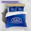 Set Lenzuola Stampato 3 Pezzi Portsmouth FC Traspirante Copripiumino con Federe Biancheria da Letto Decorativa per Camera da Letto Casa
