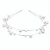 Natural Pearl Pearl Hair Band Double Layered Pearl Headband Versatile Bridal Hair Crown  For Girls