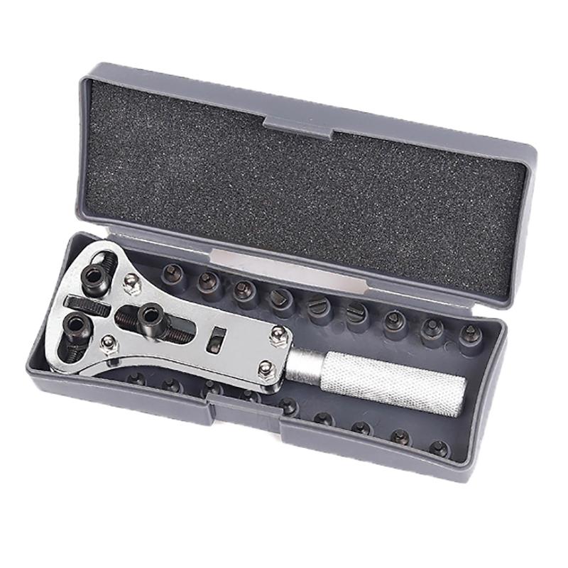 

Ключ-съемник для крышки часов 3-точечный ключ Ключ для винтовой крышки Съемник Открывалка для корпуса наручных часов Инструмент для замены батарейки часов серый