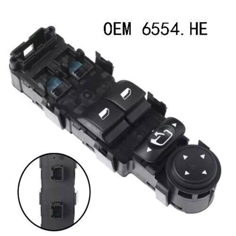 High Strength Driver Side Window Control Raising Switch Glass Elevator Button Regulator Suitable for 6554.HE 9651464277
