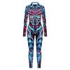 Halloween Party Cosplay Costumes for Women Holiday Party Fancy Performance Skeleton Armor Print Bodysuits