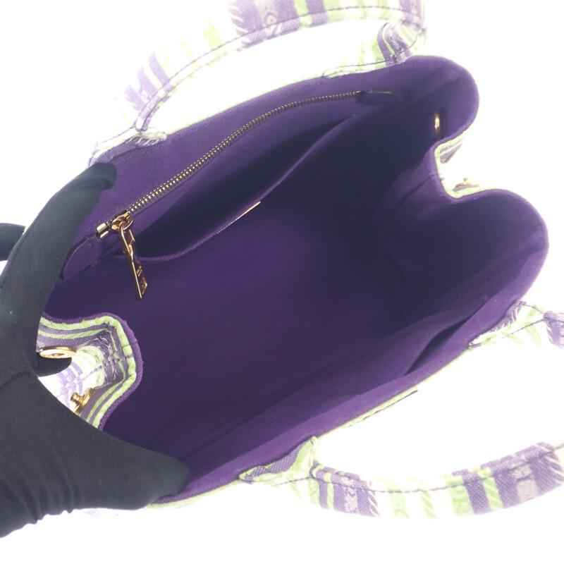 PRADA  1BG439 2WAY bag purple/green canvas Women