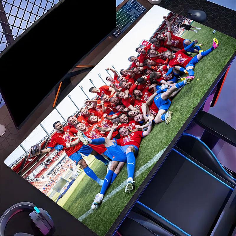 FC Heidenheim Mauspads, Große Gaming-Schreibtischmatte, Rutschfestes XXL-Mauspad für Laptop & Tablet, Mini-PC-Spielmatte mit Genähten Kanten