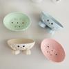 Eco-friendly 1Pcs Soap Box Good Slip-resistant Soap Dish Washroom Supplies Soap Holder Cartoon Style Shape Durable Durable